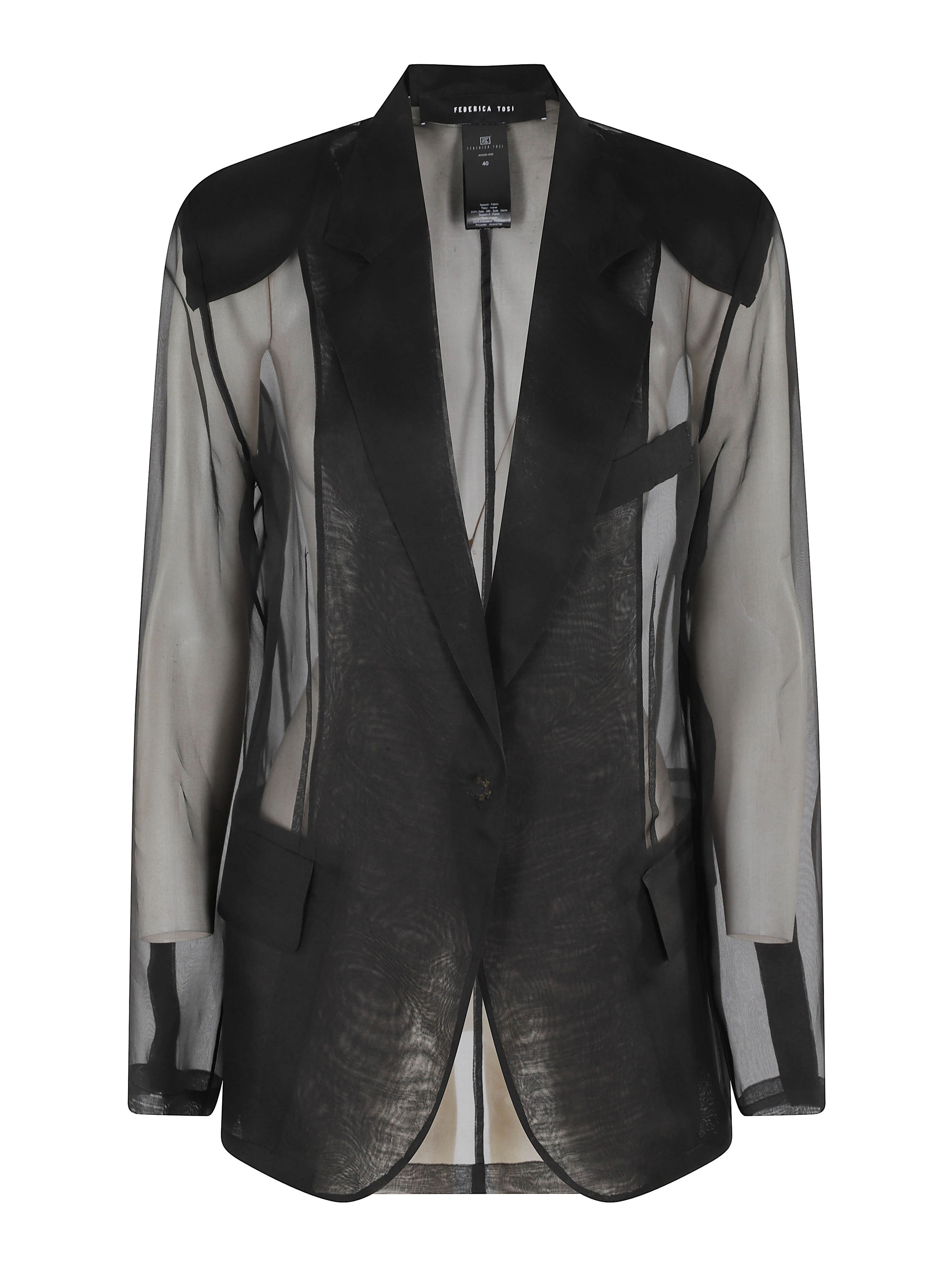 BLAZER IN ORGANZA DI SETA