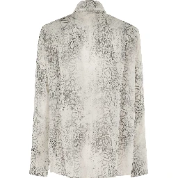 CAMICIA CLASSICA IN GEORGETTE STAMPA PITONE