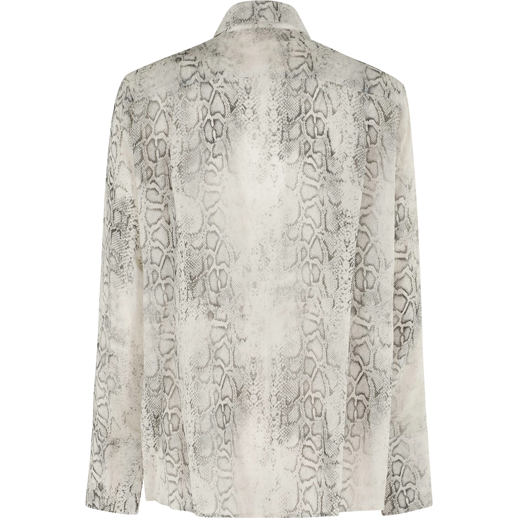 CAMICIA CLASSICA IN GEORGETTE STAMPA PITONE