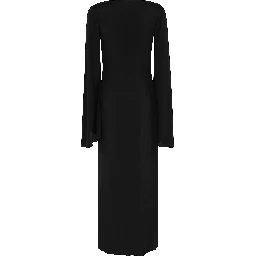 ABITO LUNGO CON DRAPPEGGIO CREPE DE CHINE