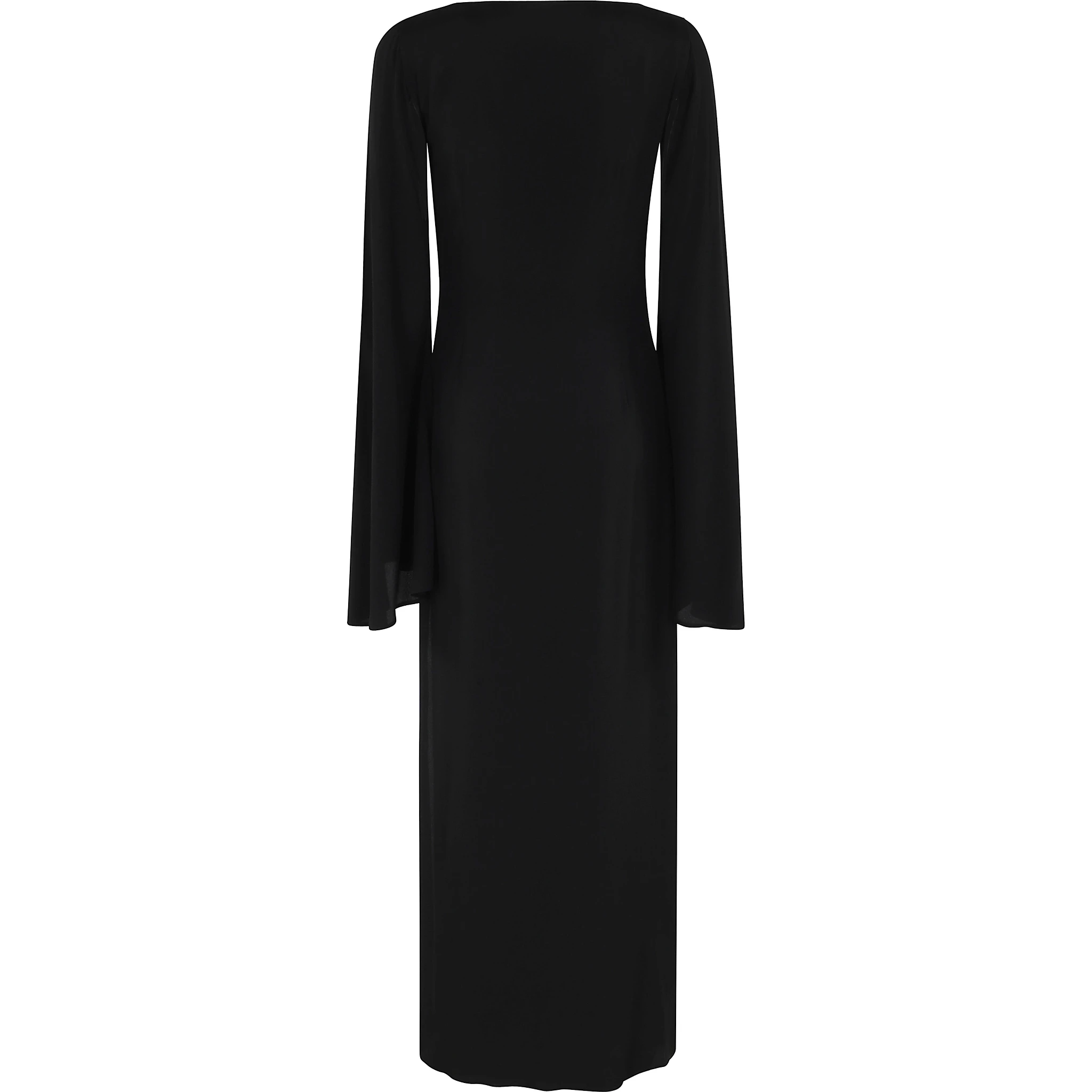 ABITO LUNGO CON DRAPPEGGIO CREPE DE CHINE