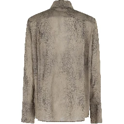 CAMICIA CLASSICA IN GEORGETTE STAMPA PITONE