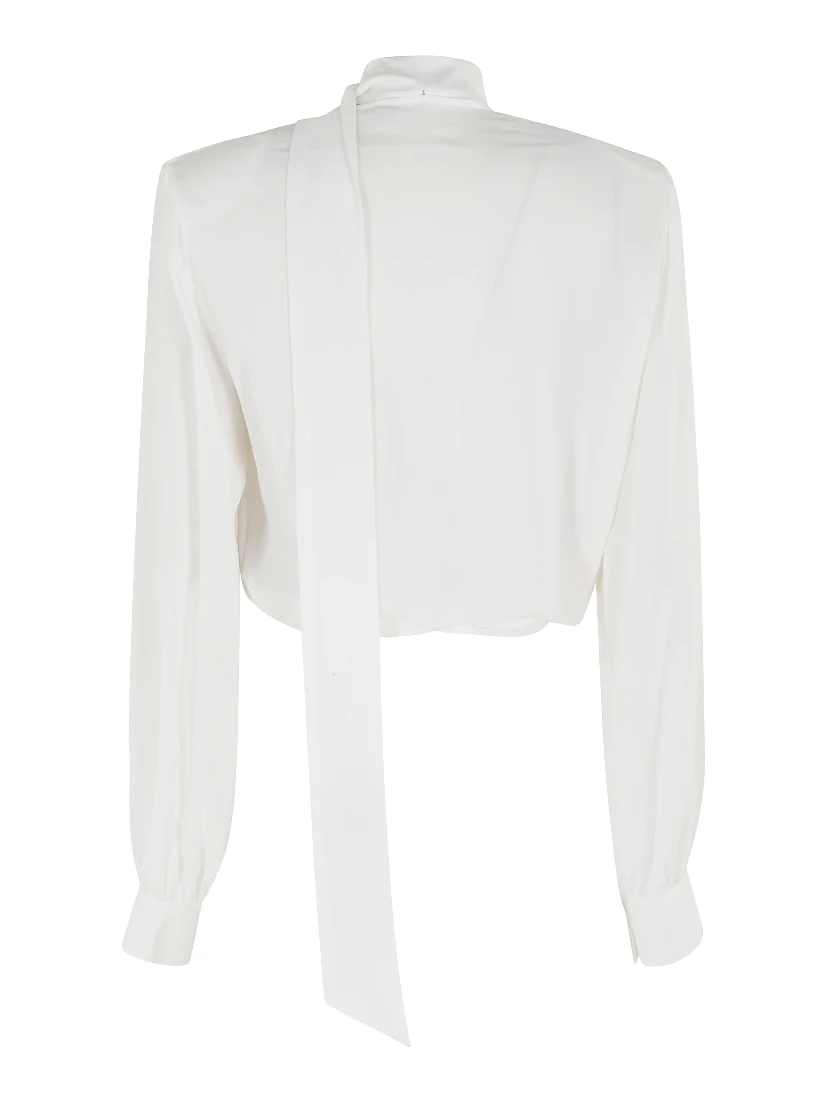 BLUSA INCROCIATA CON SCIARPINA  CREPE DE CHINE