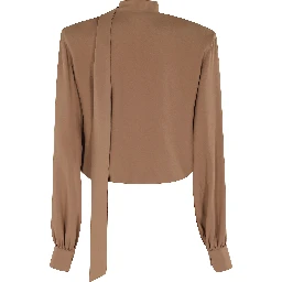 BLUSA INCROCIATA CON SCIARPINA  CREPE DE CHINE