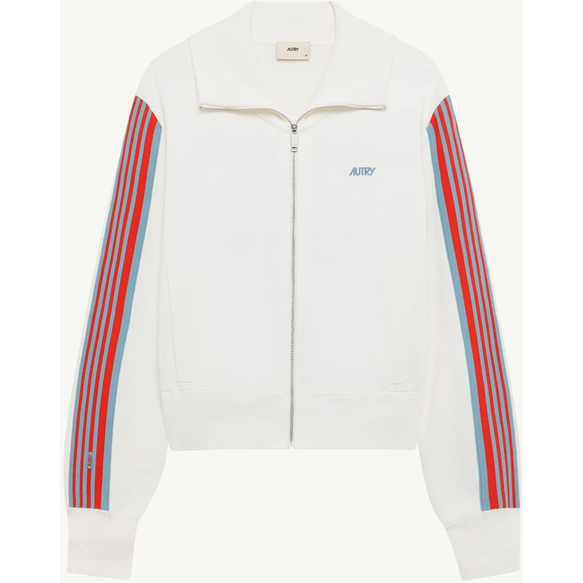 Viscose knit zippered sweatshirt