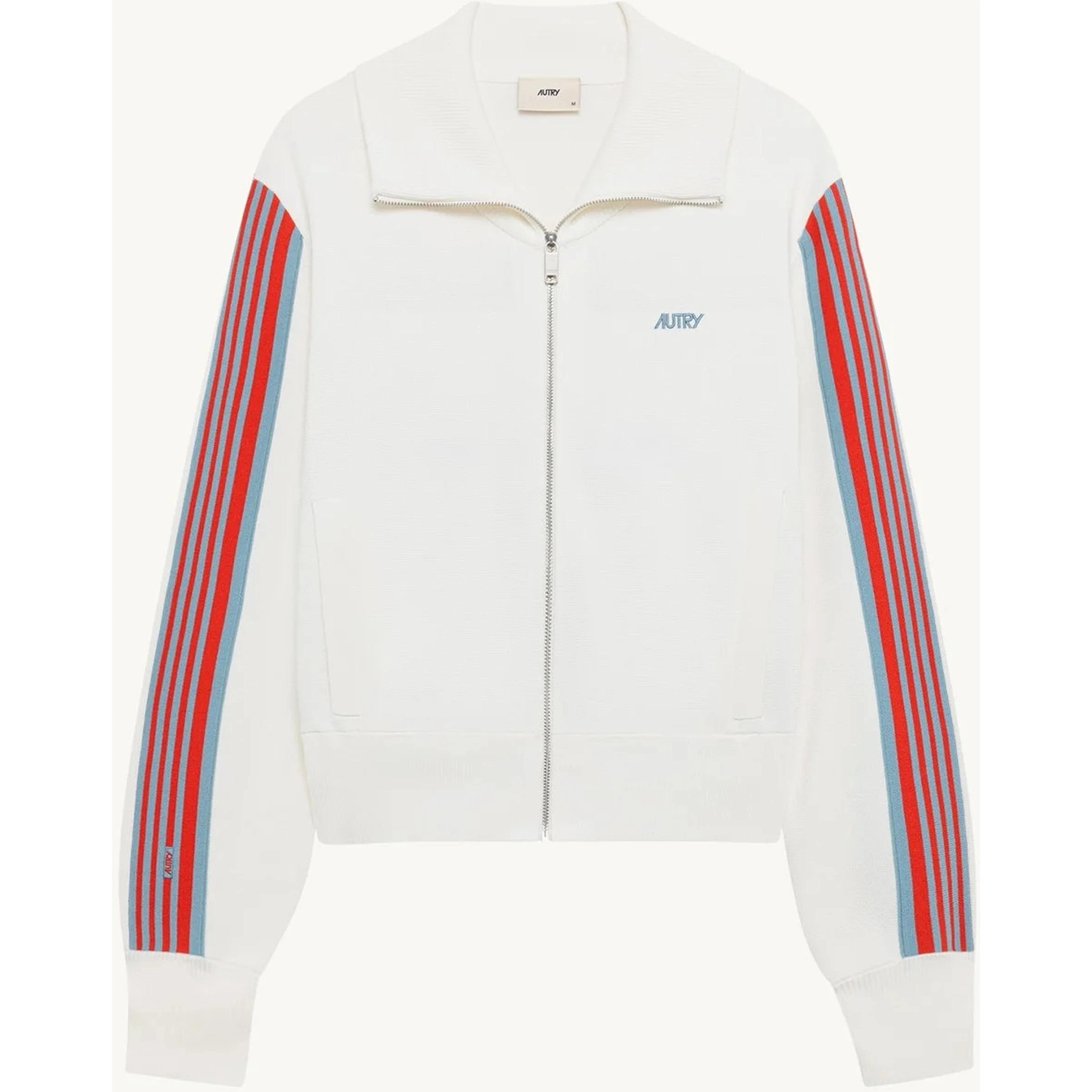 Viscose knit zippered sweatshirt