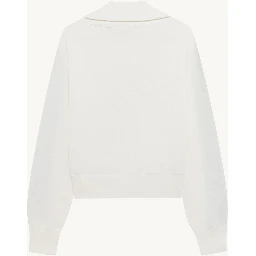 Viscose knit zippered sweatshirt