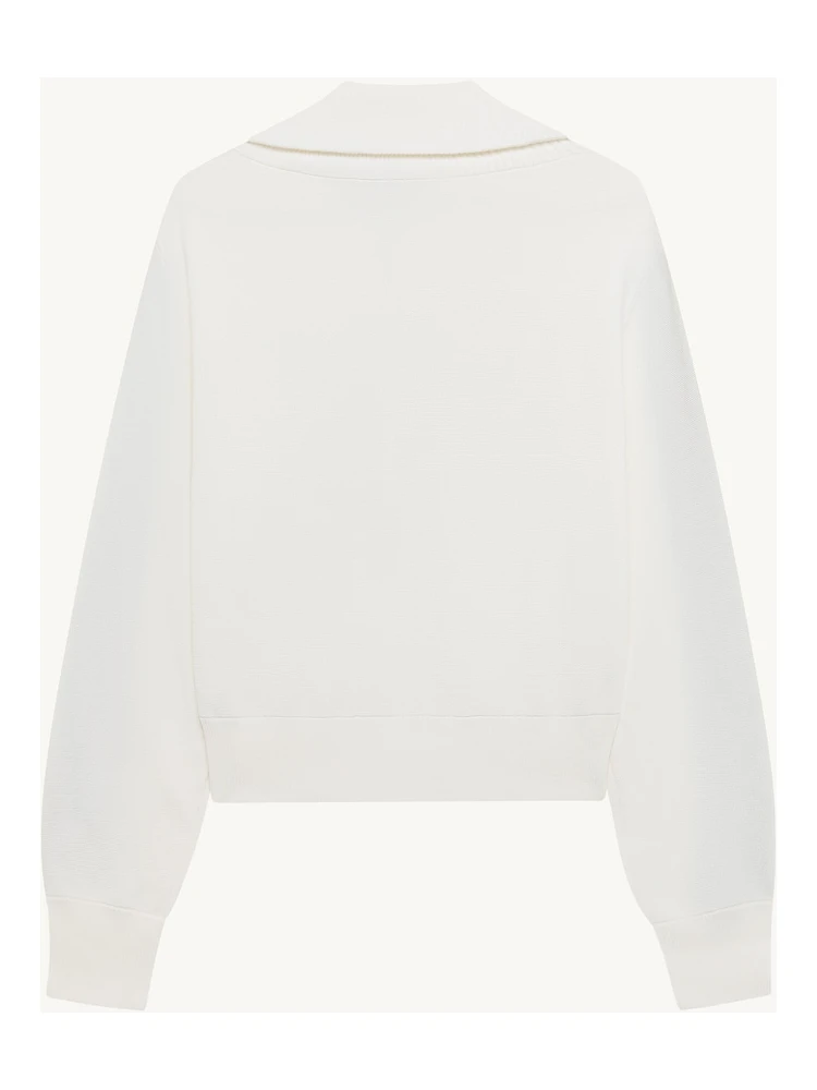 Viscose knit zippered sweatshirt alternative