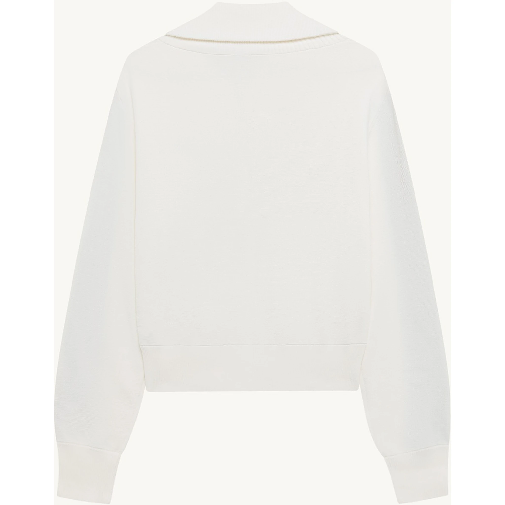 Viscose knit zippered sweatshirt