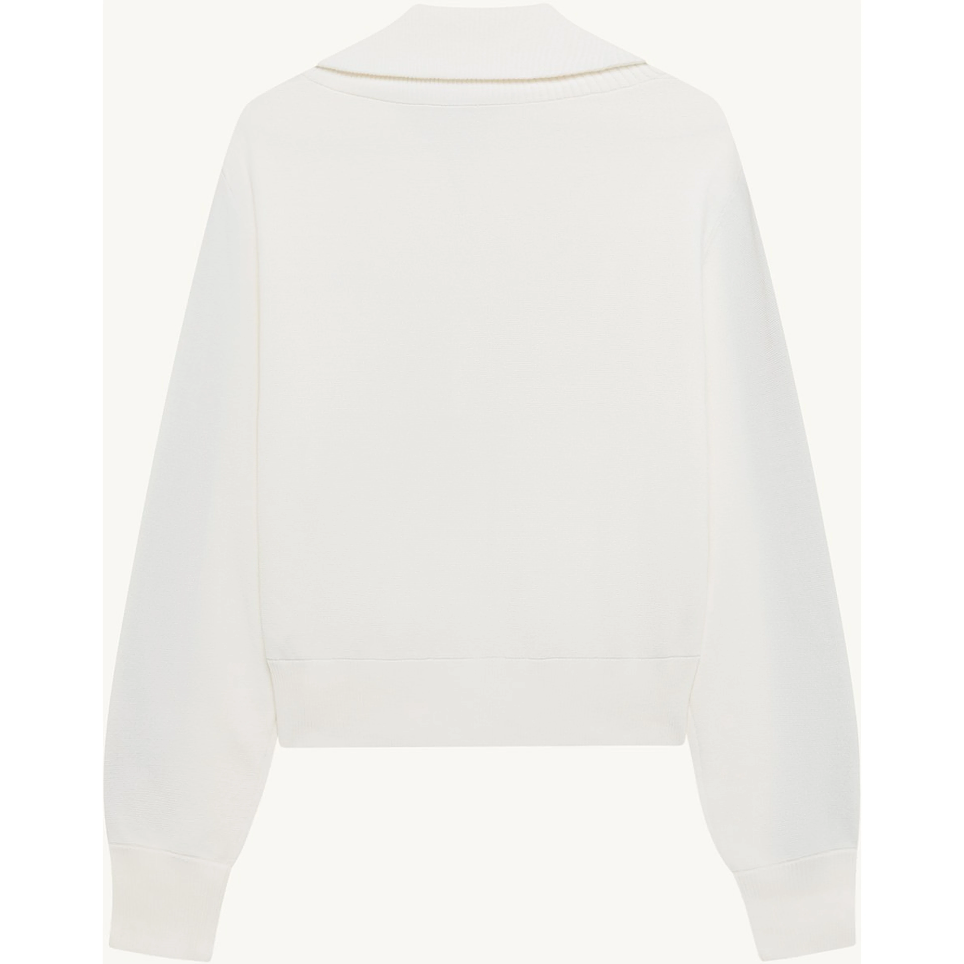 Viscose knit zippered sweatshirt