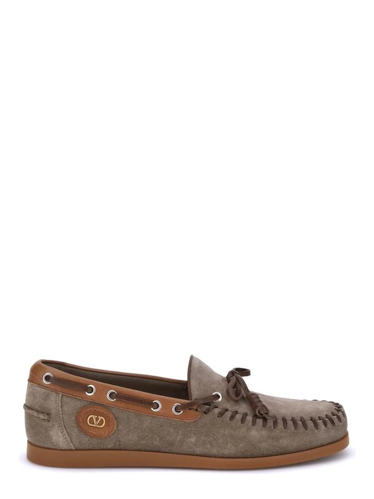 Brown Crust Leather Slip-On Loafers