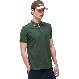Green Cotton Polo Shirt
