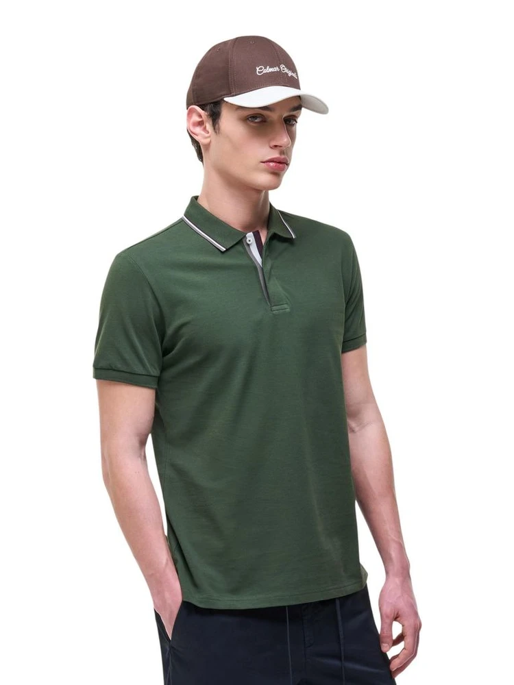 Green Cotton Polo Shirt