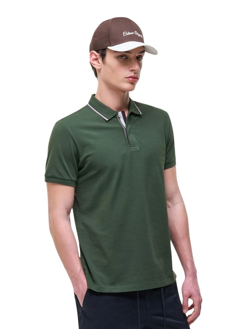 Green Cotton Polo Shirt