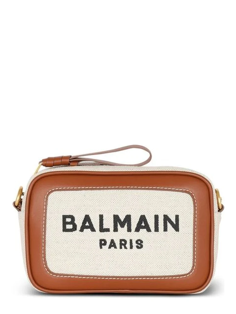 Brown Cotton Crossbody Bag