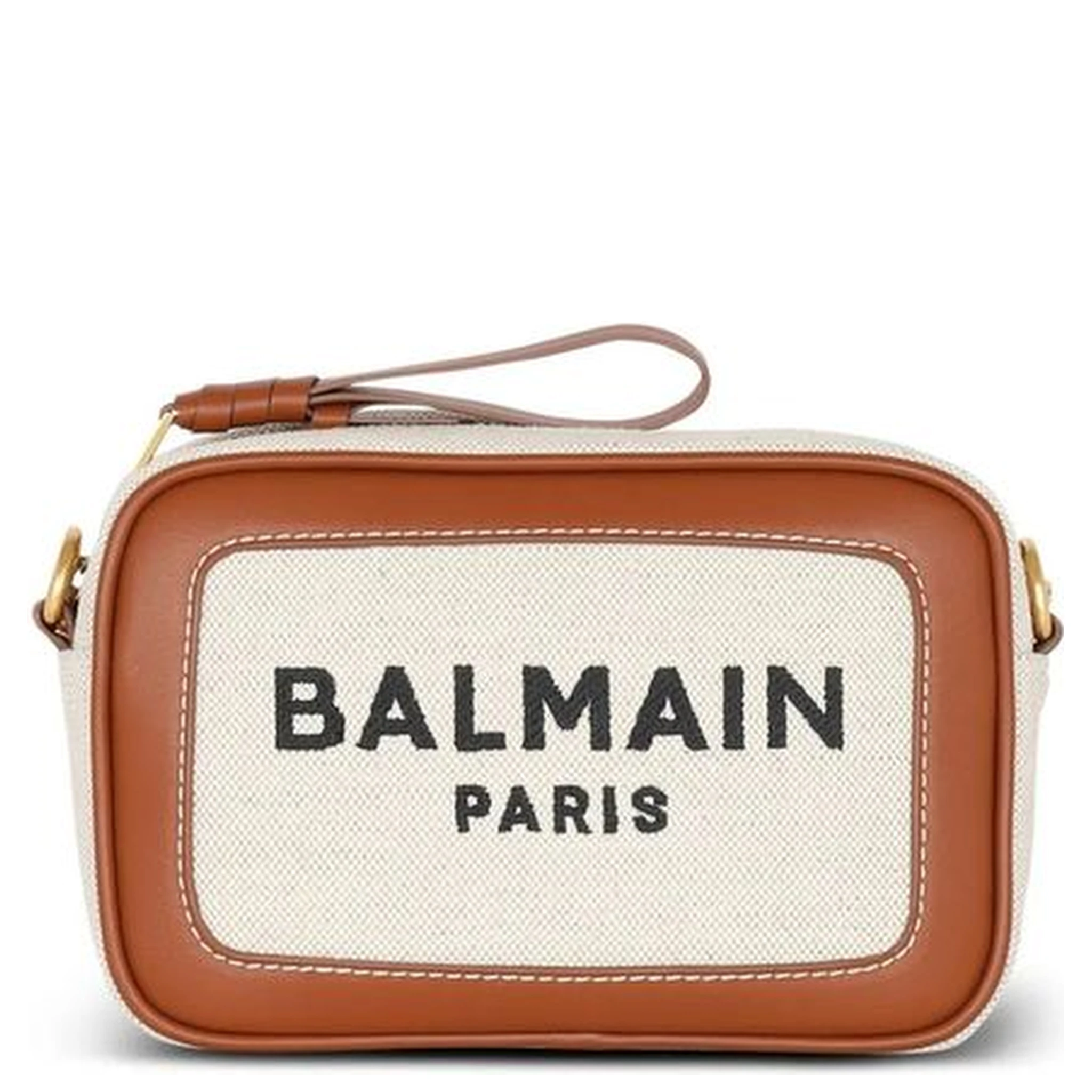 Brown Cotton Crossbody Bag