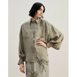 Bicolor Viscose Shirt