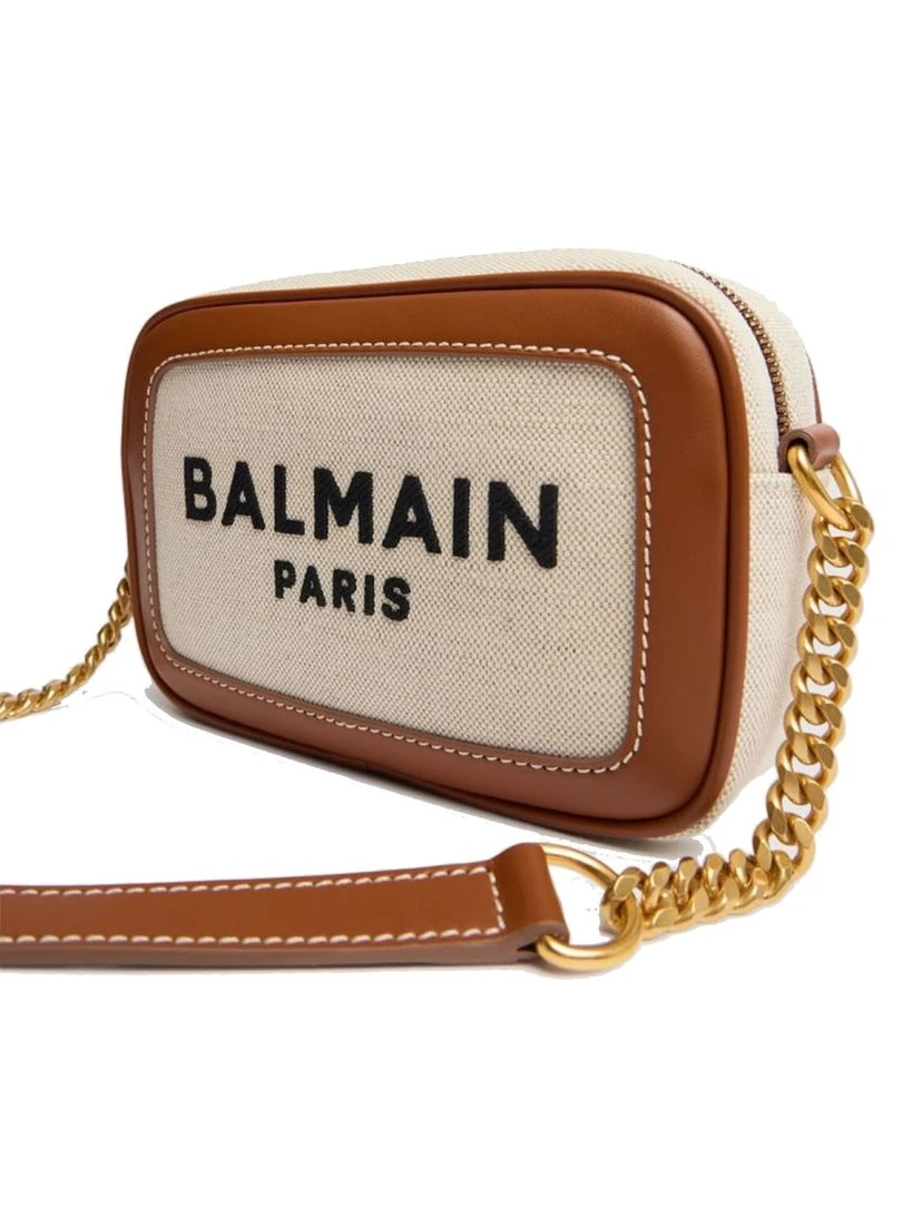 Brown Cotton Crossbody Bag