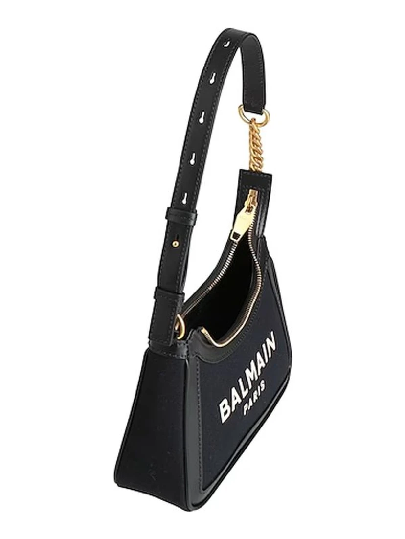 Black Cotton Shoulder Bag