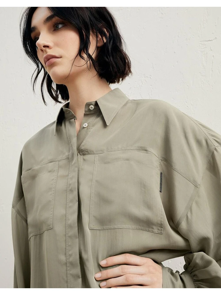 Bicolor Viscose Shirt alternative