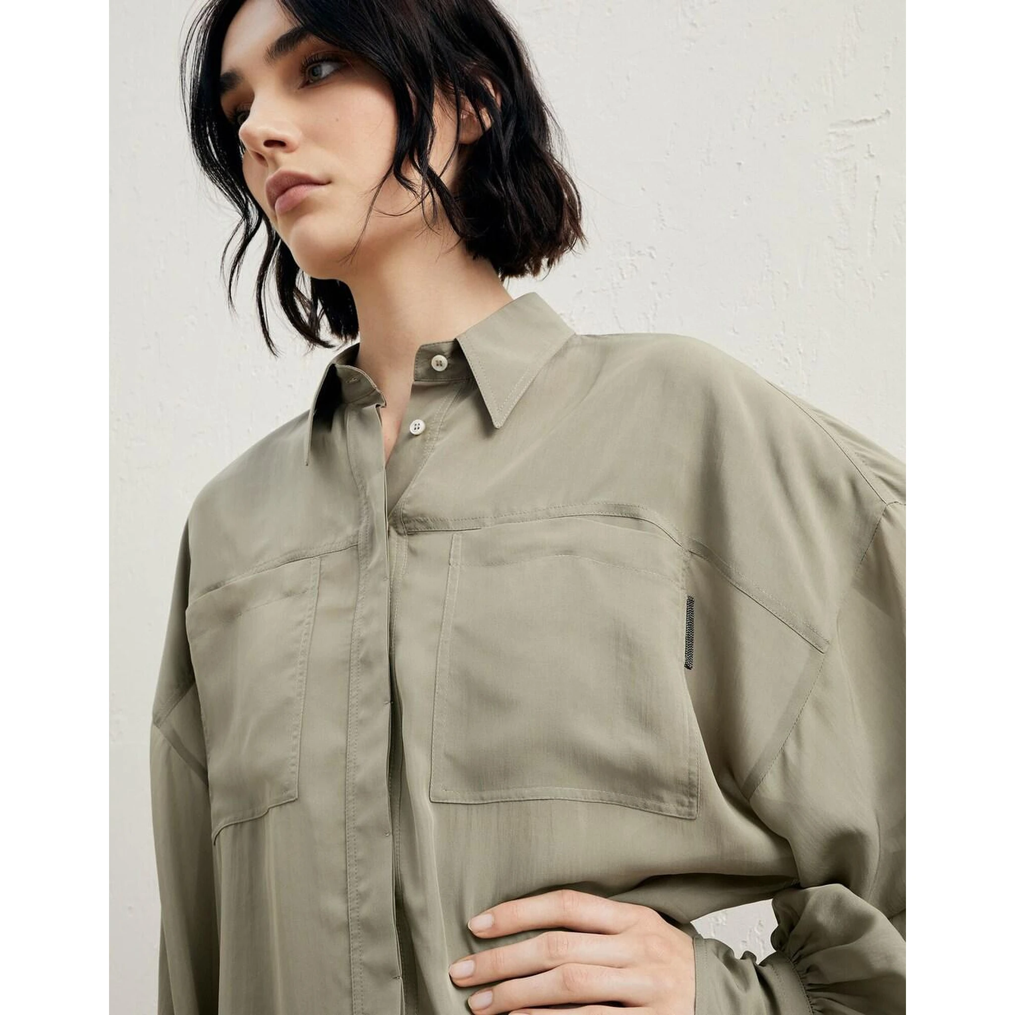 Bicolor Viscose Shirt