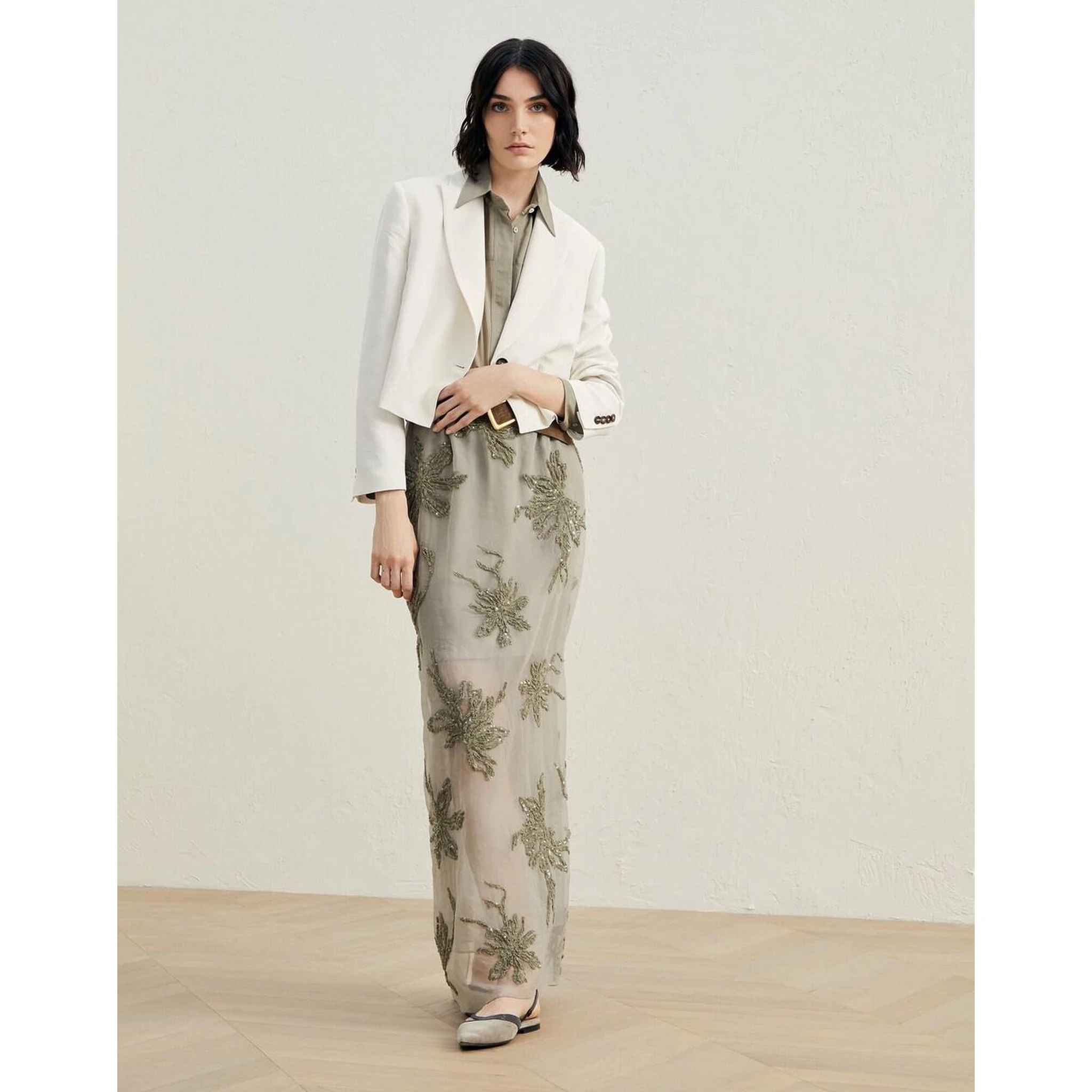 Bicolor Viscose Shirt