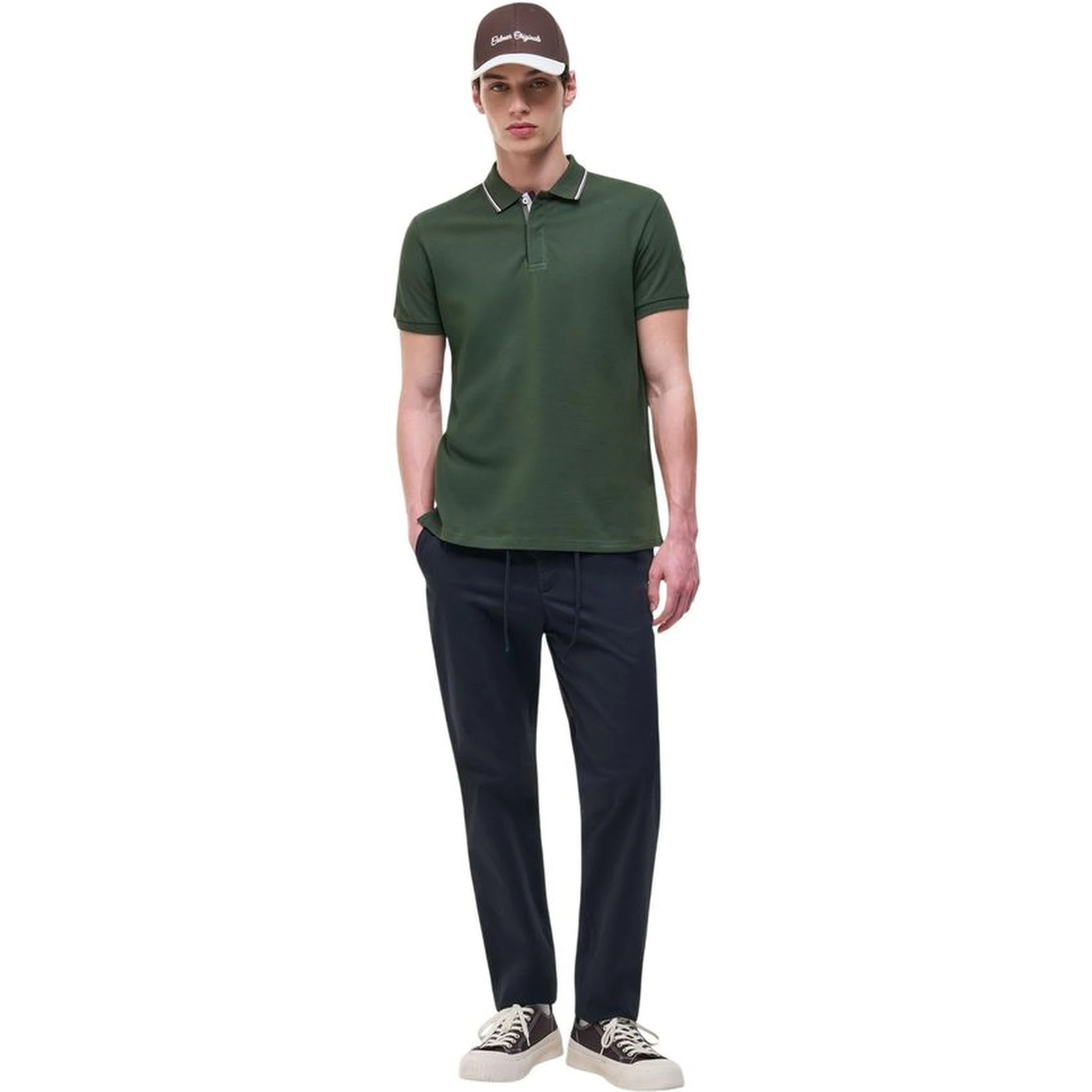 Green Cotton Polo Shirt