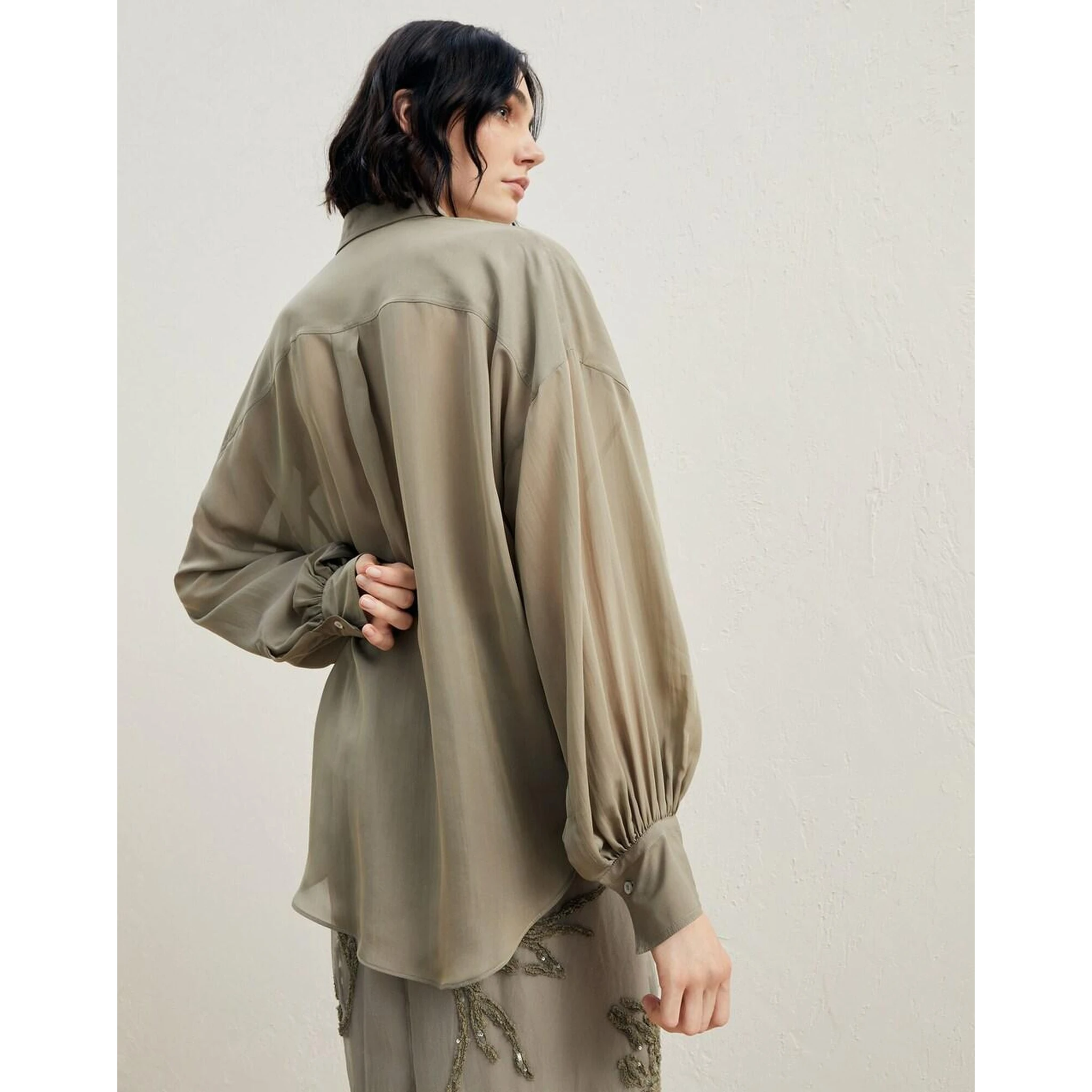 Bicolor Viscose Shirt