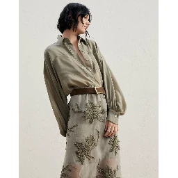 Bicolor Viscose Shirt