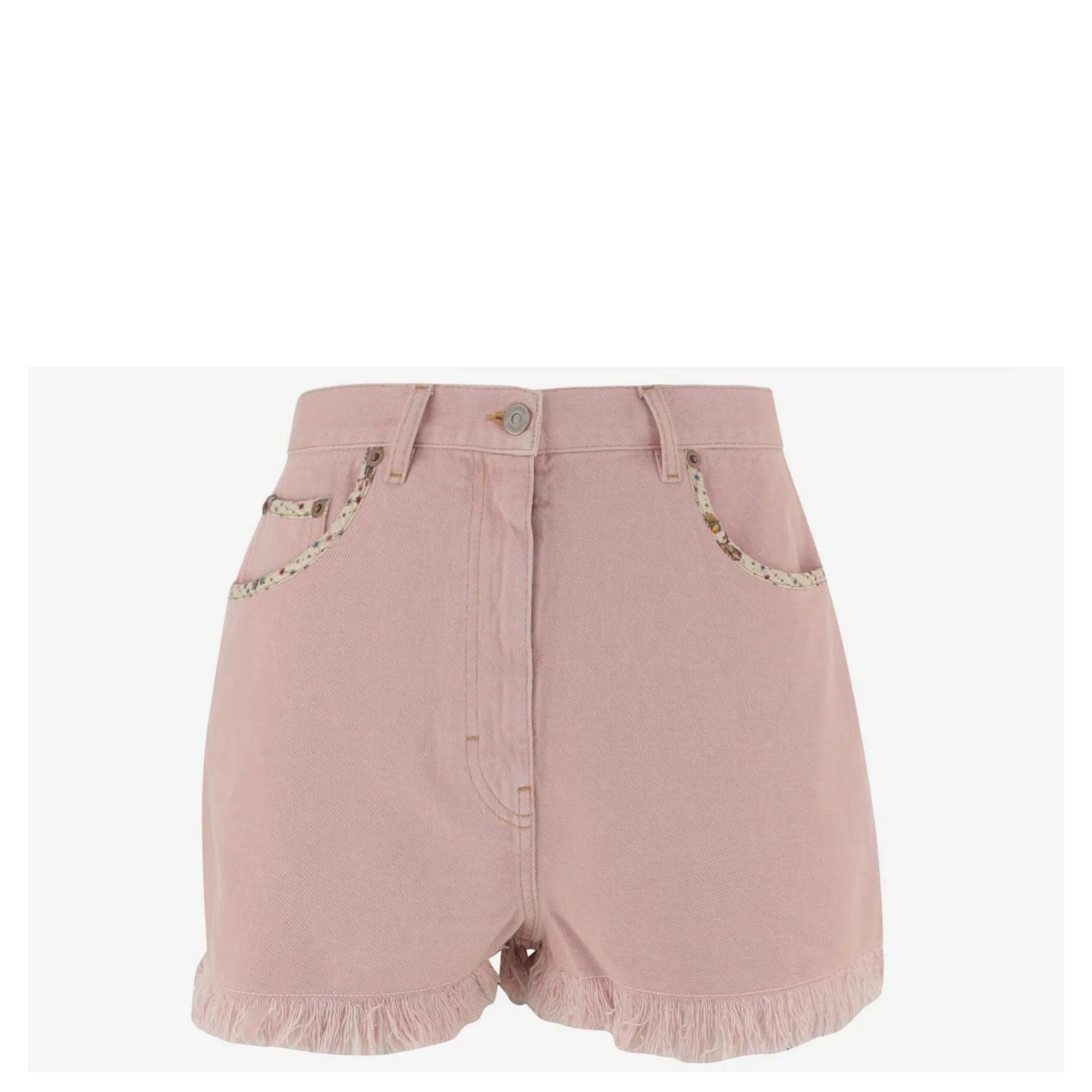 Pink denim shorts