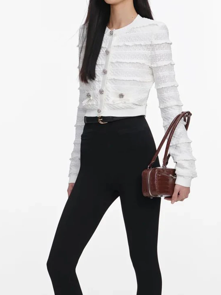 Pointelle diamante cardigan alternative