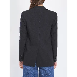 Single-breasted bi-stretch wool jacket