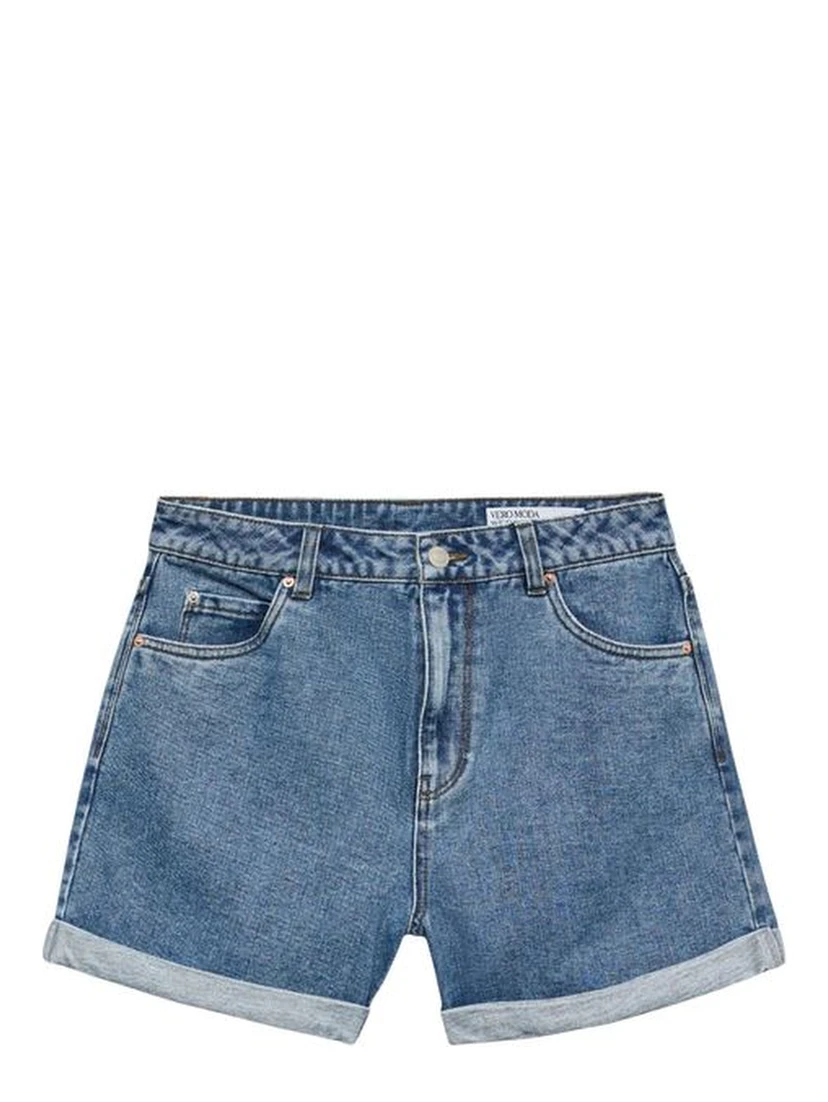 Light Blue Cotton Shorts