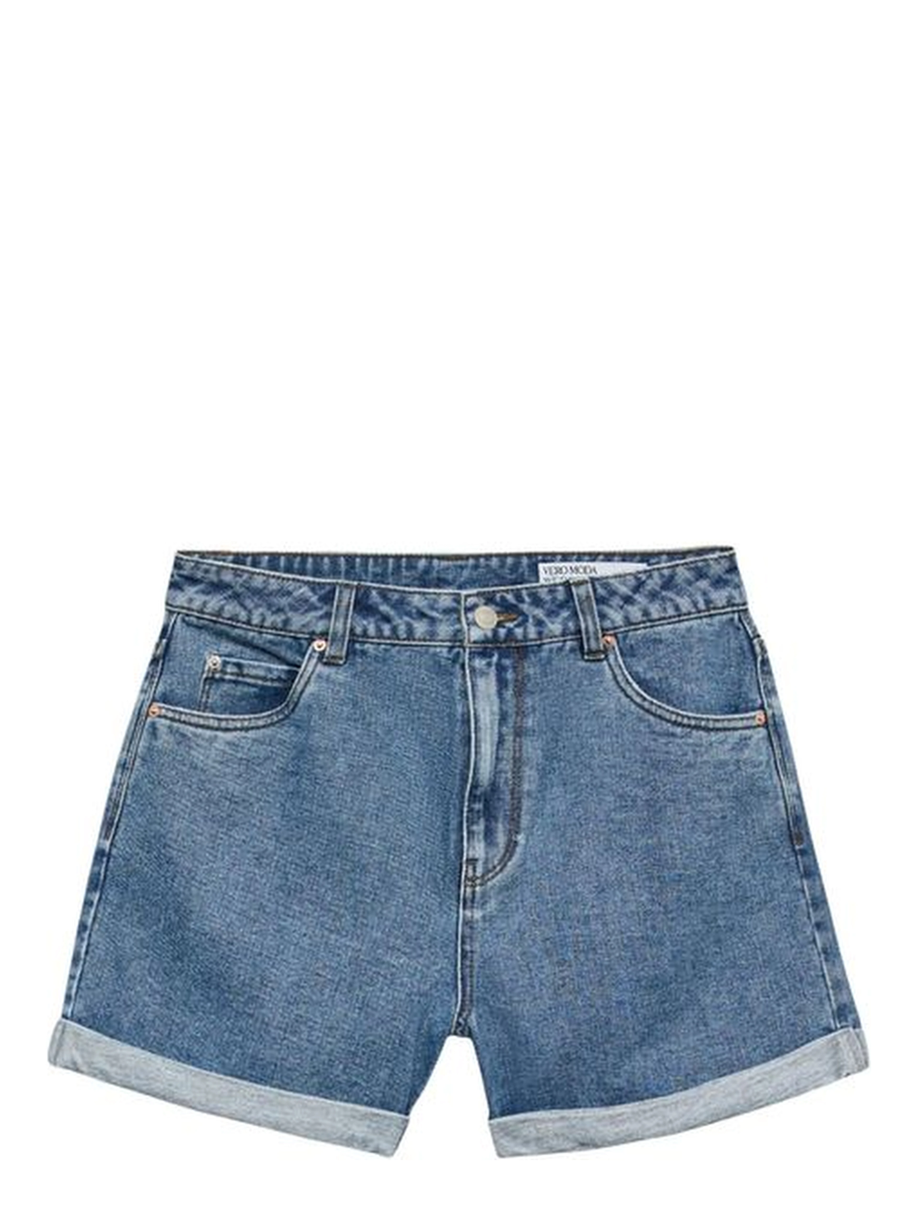 Light Blue Cotton Shorts