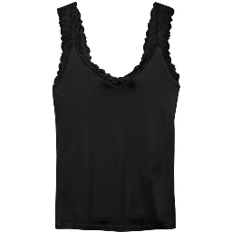 Black Viscose Tank Tops