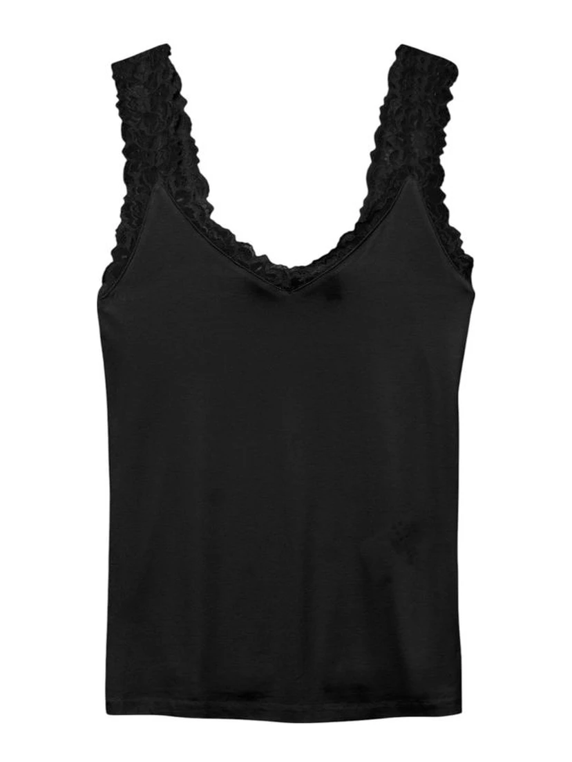 Black Viscose Tank Tops