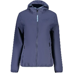 Blu Polyester Women Jacket