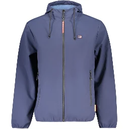 Blu Polyester Men's Jacket