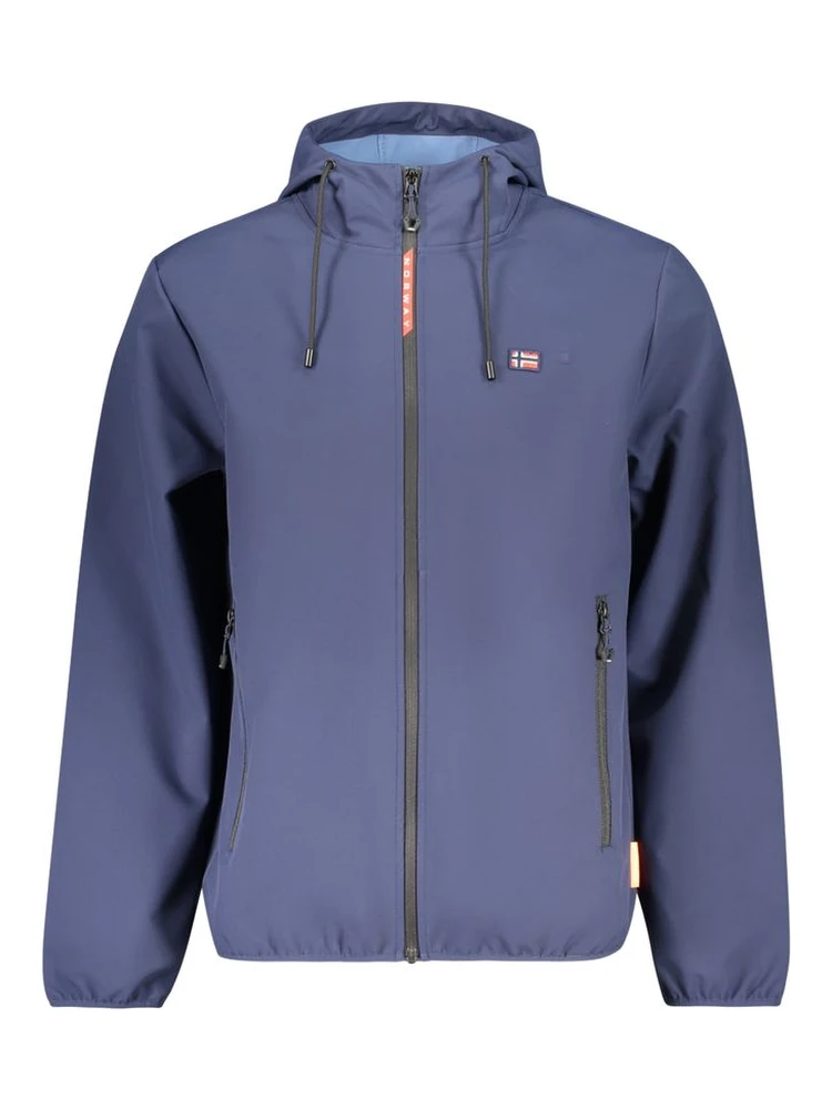 Blu Polyester Men's Jacket