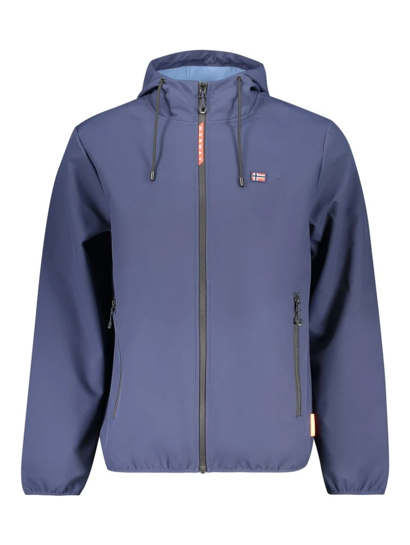 Blu Polyester Men's Jacket