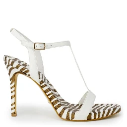 White Leather High Heel Pumps