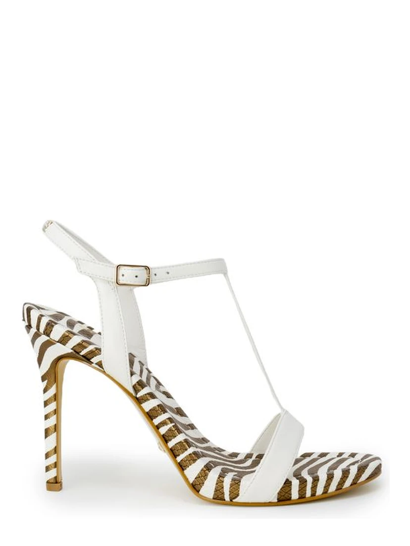 White Leather High Heel Pumps