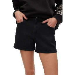 Black Cotton Shorts