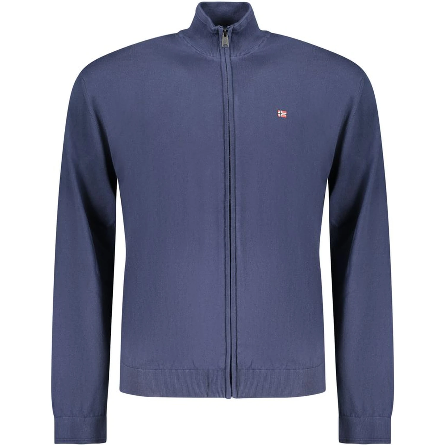 Blue Cotton Men Cardigan