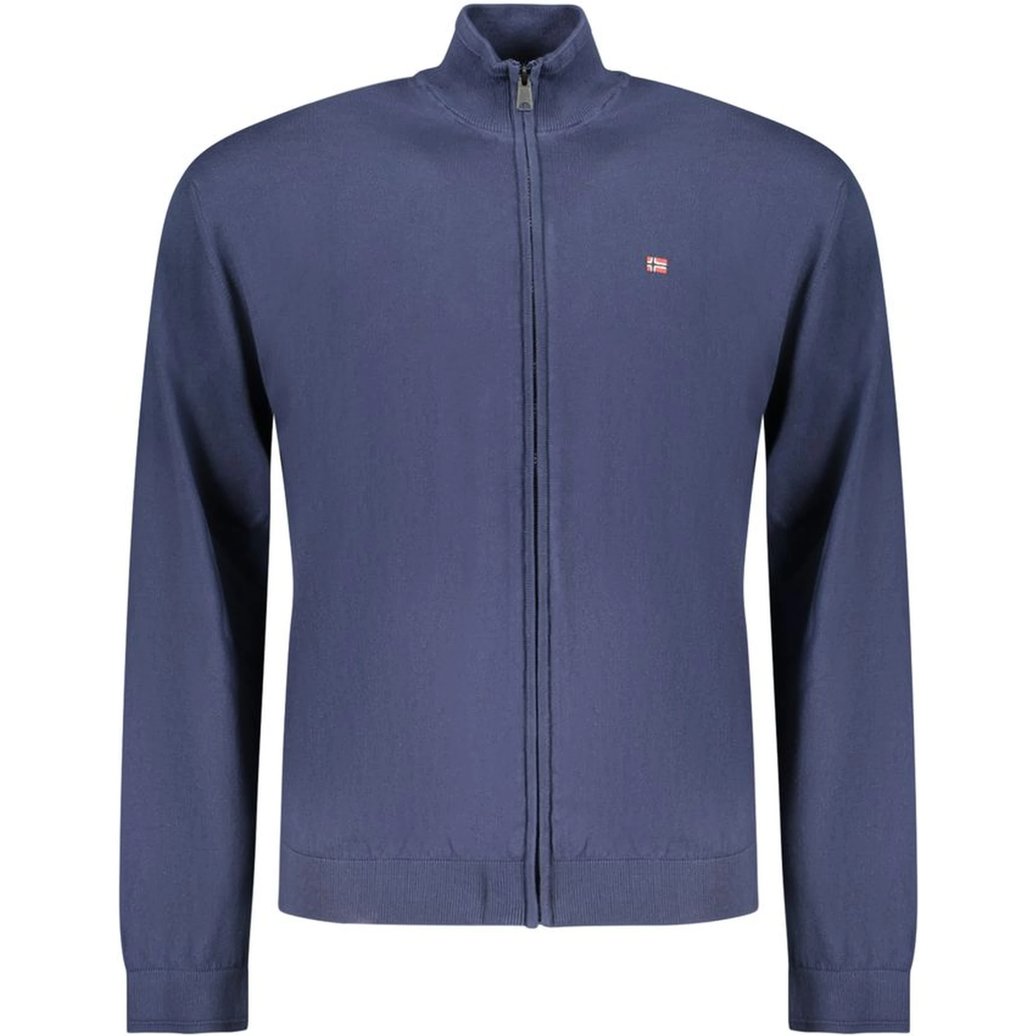 Blue Cotton Men Cardigan