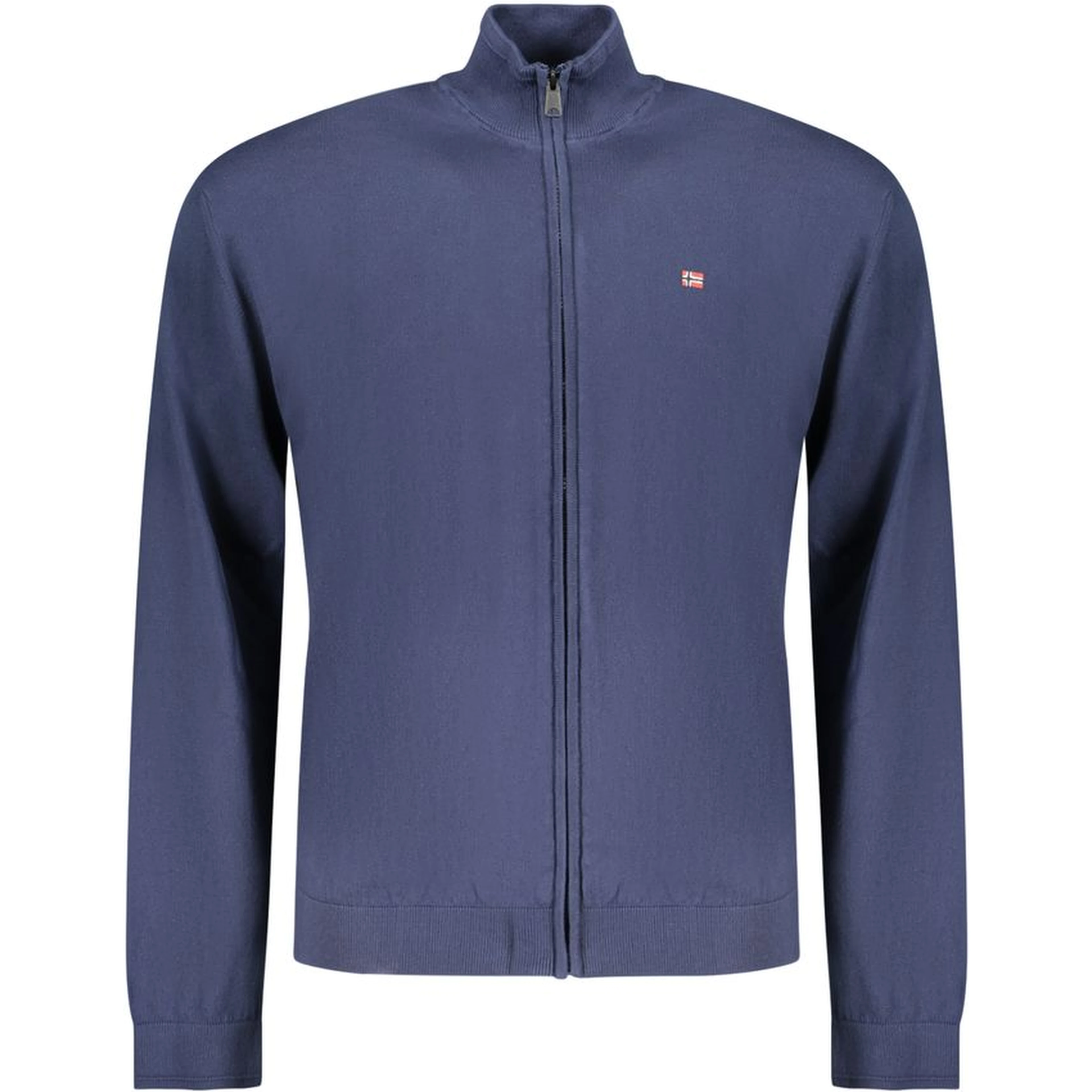 Blue Cotton Men Cardigan