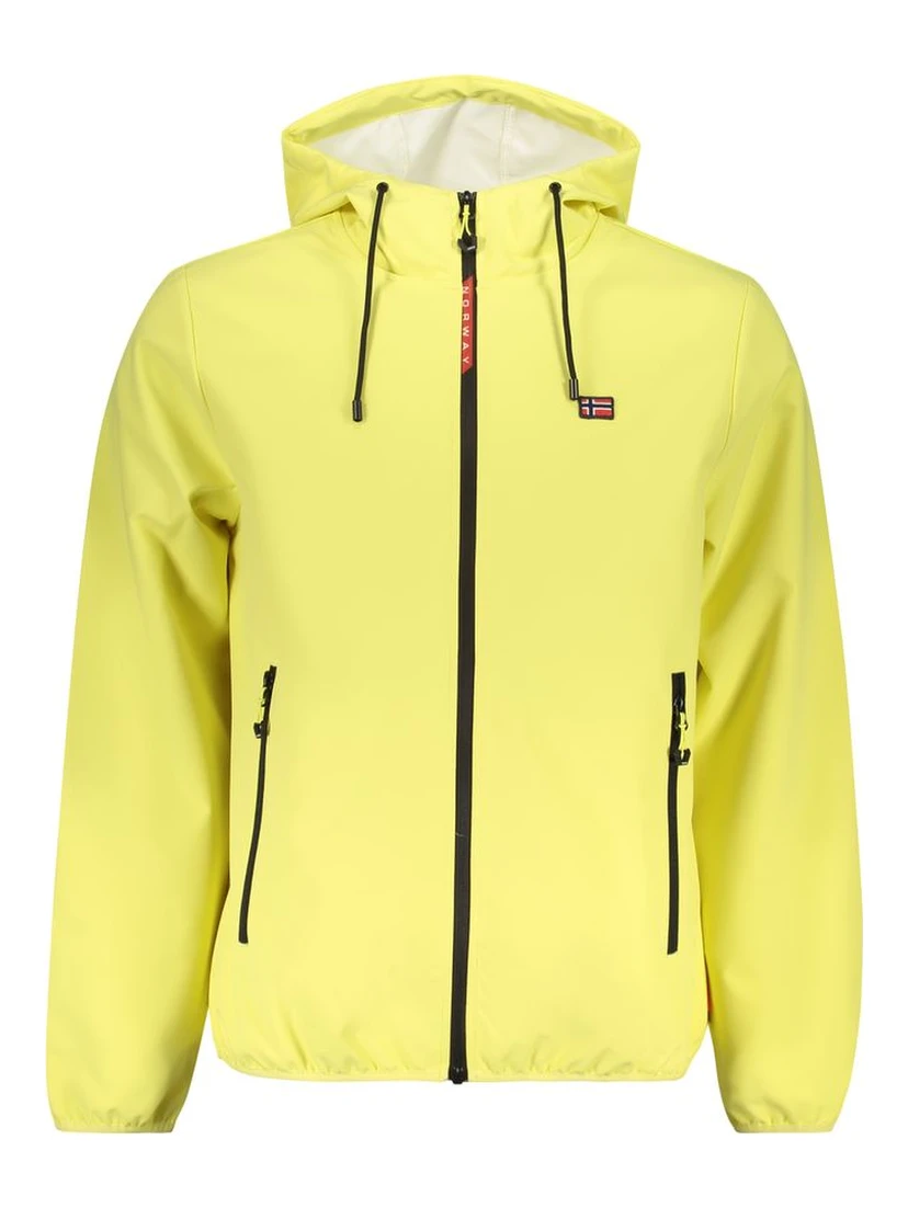Yellow Polyester Men's Jacket