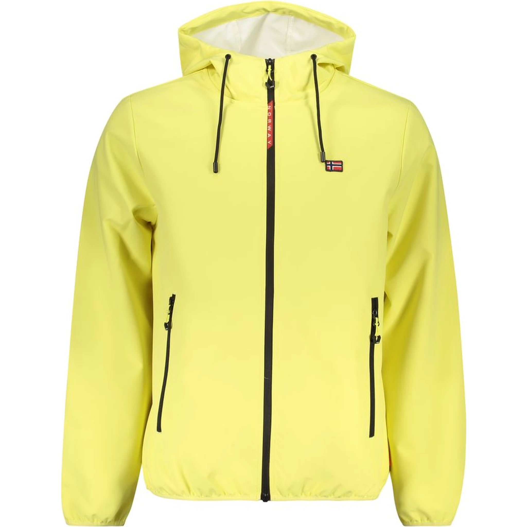 Yellow Polyester Men's Jacket