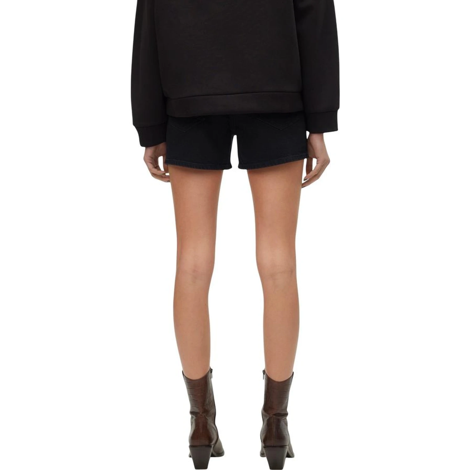 Black Cotton Shorts