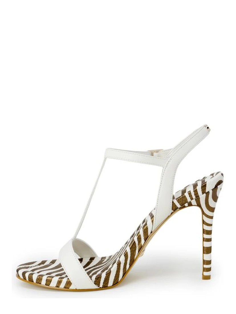 White Leather High Heel Pumps